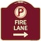 Signmission Fire Lane No Parking and Right Arrow Heavy-Gauge Aluminum Sign, 18" x 18", BU-1818-24019 A-DES-BU-1818-24019 - alternate 1